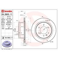 BREMBO brake disc 09. D853.11, set of 2 - Brake Disc