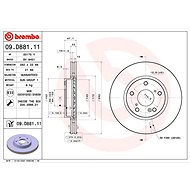 BREMBO brake disc 09. D881.11, set of 2 - Brake Disc