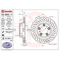 BREMBO brake disc 09. D935.11, set of 2 - Brake Disc