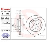 BREMBO brake disc 09. D942.11, set of 2 - Brake Disc