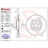 BREMBO brake disc 09. D974.11, set of 2 - Brake Disc