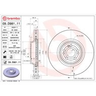 BREMBO brake disc 09. D981.11, set of 2 - Brake Disc