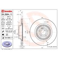 BREMBO brake disc 09. D984.11, set of 2 - Brake Disc