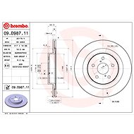 BREMBO brake disc 09. D987.11, set of 2 - Brake Disc
