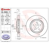 BREMBO brake disc 09. D988.11, set of 2 - Brake Disc