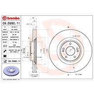 BREMBO brake disc 09. D990.11, set of 2 - Brake Disc
