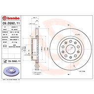 BREMBO brake disc 09. D992.11, set of 2 - Brake Disc