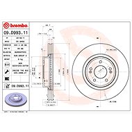 BREMBO brake disc 09. D993.11, set of 2 - Brake Disc