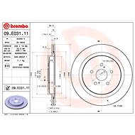 BREMBO brake disc 09. E031.11, set of 2 - Brake Disc