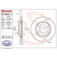 BREMBO brake disc 09. E069.11, set of 2 - Brake Disc