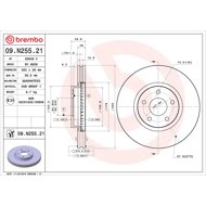 BREMBO brake disc 09. N255.21, set of 2 - Brake Disc