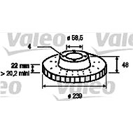 VALEO brake disc 186102, set of 2 - Brake Disc