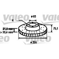 VALEO brake disc 186117, set of 2 - Brake Disc