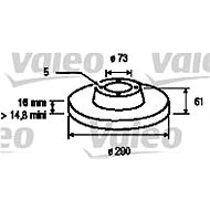 VALEO brake disc 186136, set of 2 - Brake Disc