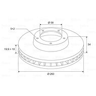 VALEO brake disc 186139, set of 2 - Brake Disc