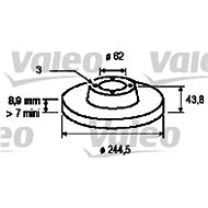 VALEO brake disc 186143, set of 2 - Brake Disc