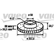 VALEO brake disc 186148, set of 2 - Brake Disc