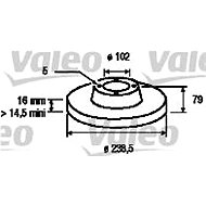VALEO brake disc 186178, set of 2 - Brake Disc