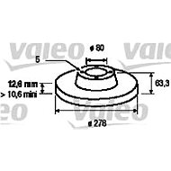 VALEO brake disc 186180, set of 2 - Brake Disc