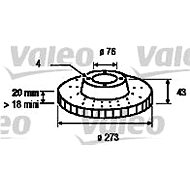 VALEO brake disc 186203, set of 2 - Brake Disc