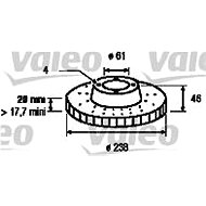 VALEO brake disc 186213, set of 2 - Brake Disc