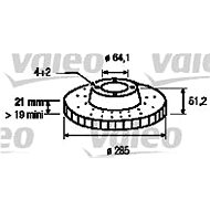 VALEO brake disc 186235, set of 2 - Brake Disc
