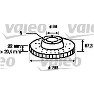 VALEO brake disc 186255, set of 2 - Brake Disc