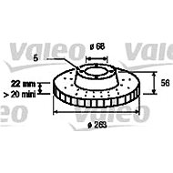 VALEO brake disc 186263, set of 2 - Brake Disc