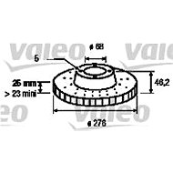 VALEO brake disc 186272, set of 2 - Brake Disc