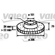 VALEO brake disc 186284, set of 2 - Brake Disc