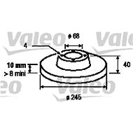 VALEO brake disc 186292, set of 2 - Brake Disc