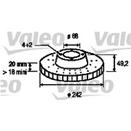 VALEO brake disc 186301, set of 2 - Brake Disc