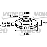 VALEO brake disc 186427, set of 2 - Brake Disc