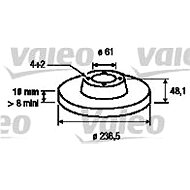VALEO brake disc 186435, set of 2 - Brake Disc