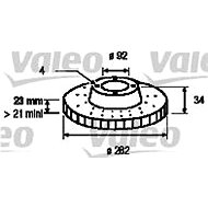 VALEO brake disc 186439, set of 2 - Brake Disc
