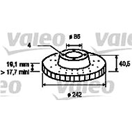 VALEO brake disc 186441, set of 2 - Brake Disc