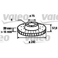 VALEO brake disc 186446, set of 2 - Brake Disc