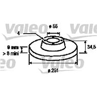 VALEO brake disc 186452, set of 2 - Brake Disc