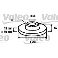 VALEO brake disc 186453, set of 2 - Brake Disc