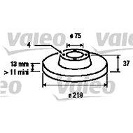 VALEO brake disc 186454, set of 2 - Brake Disc