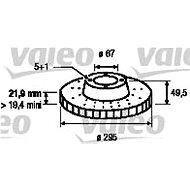VALEO brake disc 186460, set of 2 - Brake Disc