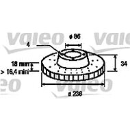 VALEO brake disc 186476, set of 2 - Brake Disc