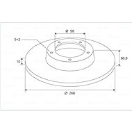 VALEO brake disc 186503, set of 2 - Brake Disc