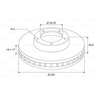 VALEO brake disc 186511, set of 2 - Brake Disc