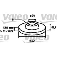 VALEO brake disc 186642, set of 2 - Brake Disc