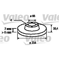 VALEO brake disc 186654, set of 2 - Brake Disc