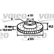 VALEO brake disc 186685, set of 2 - Brake Disc