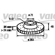 VALEO brake disc 186702, set of 2 - Brake Disc