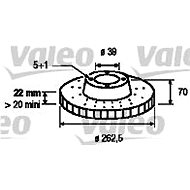 VALEO brake disc 186776, set of 2 - Brake Disc