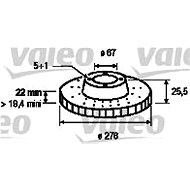 VALEO brake disc 186783, set of 2 - Brake Disc